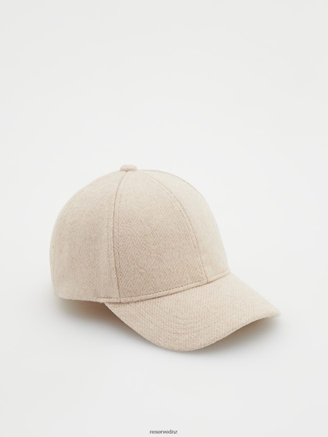 Reserved Women Wool Blend Beanie P6H08T1005 Accessory Beige