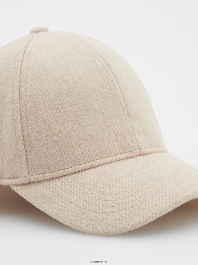 Reserved Women Wool Blend Beanie P6H08T1005 Accessory Beige