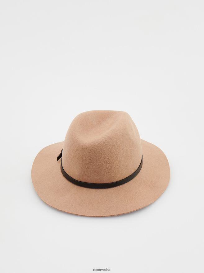 Reserved Women Wool Hat P6H08T1007 Accessory Golden Brown