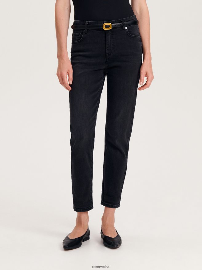 Reserved Women Boyfriend Slim Jeans P6H08T759 Apparel Black