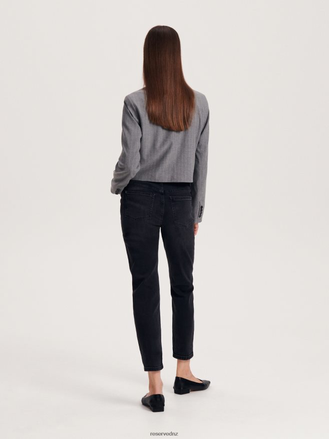 Reserved Women Boyfriend Slim Jeans P6H08T759 Apparel Black