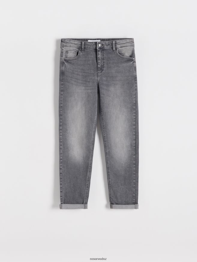 Reserved Women Boyfriend Slim Jeans P6H08T774 Apparel Light Grey