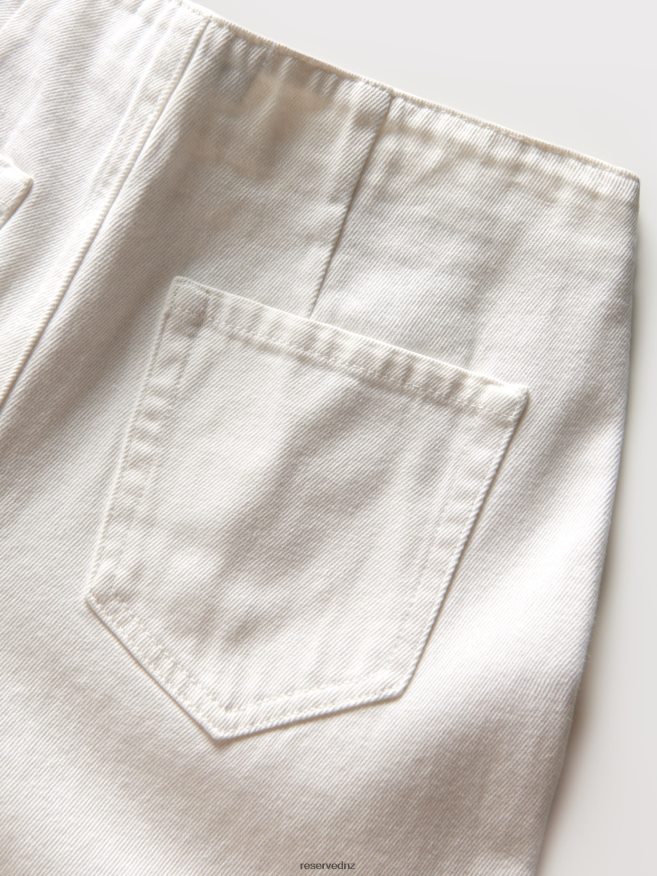 Reserved Women Cotton Rich Jeans P6H08T805 Apparel White