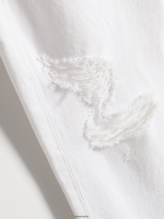 Reserved Women Distressed Mom Fit Jeans P6H08T803 Apparel White