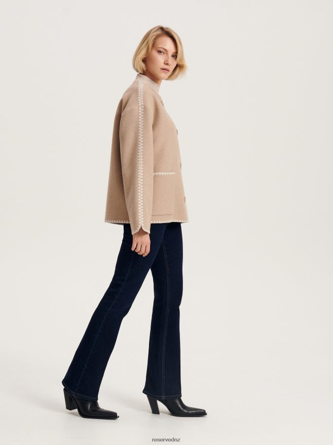 Reserved Women Flare Jeans P6H08T616 Apparel Indigo Jeans