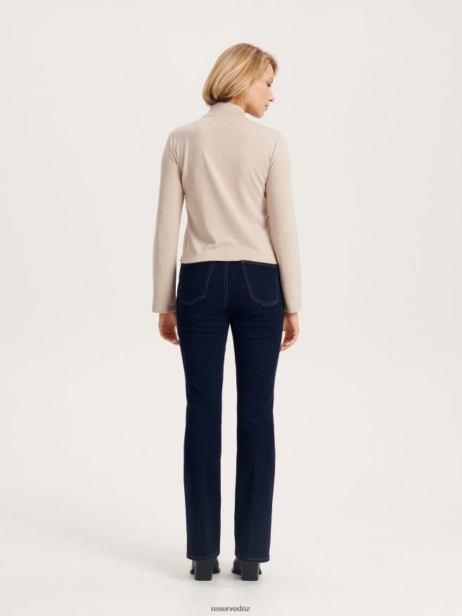 Reserved Women Flare Jeans P6H08T616 Apparel Indigo Jeans