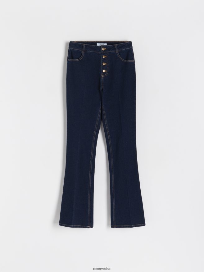 Reserved Women Flare Jeans P6H08T616 Apparel Indigo Jeans