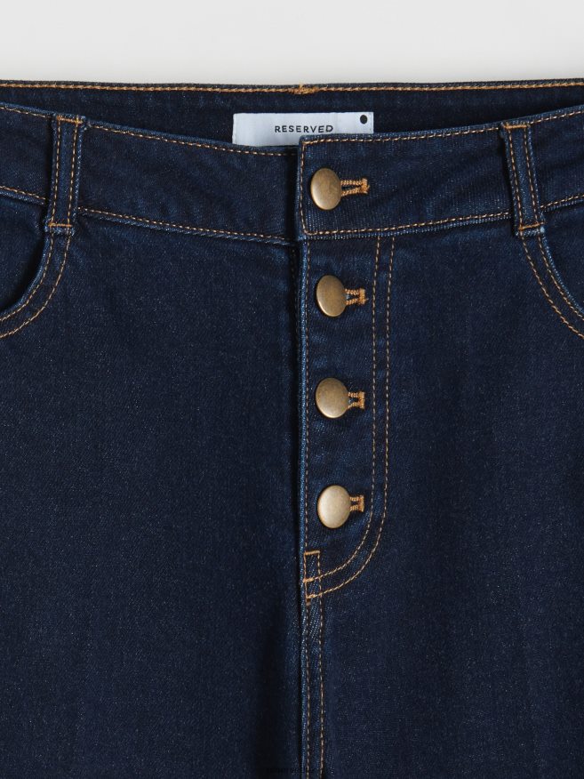 Reserved Women Flare Jeans P6H08T616 Apparel Indigo Jeans