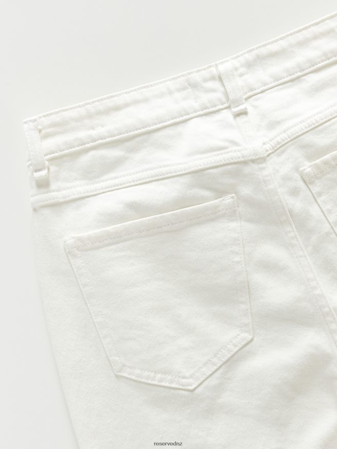 Reserved Women Flare Jeans P6H08T786 Apparel Cream