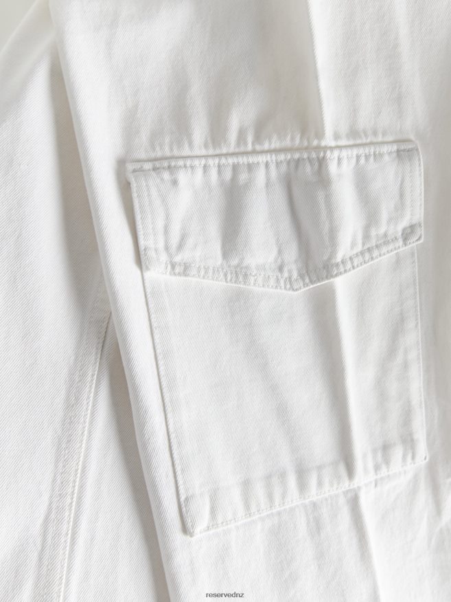 Reserved Women Flare Jeans P6H08T788 Apparel White