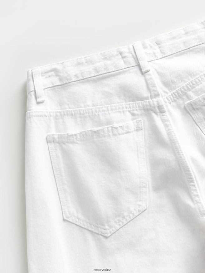 Reserved Women Flare Jeans P6H08T788 Apparel White