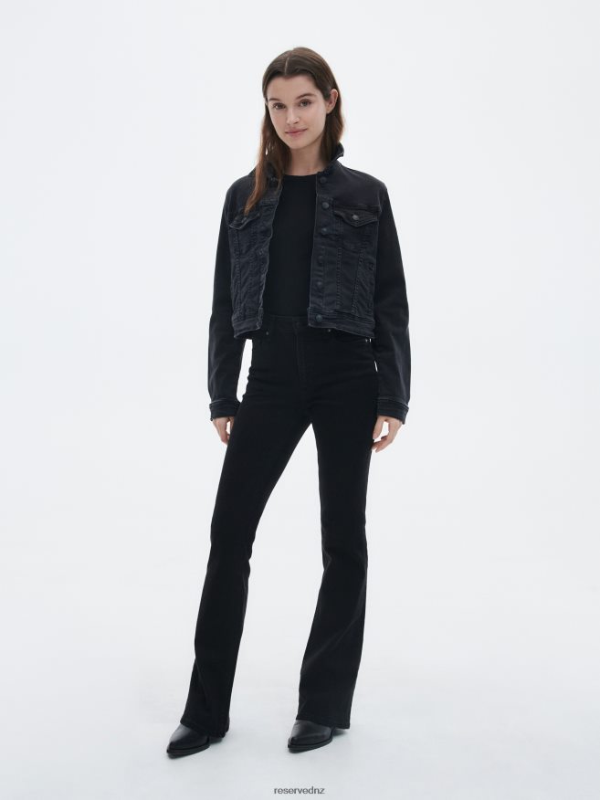 Reserved Women High Waist Flare Jeans P6H08T807 Apparel Black