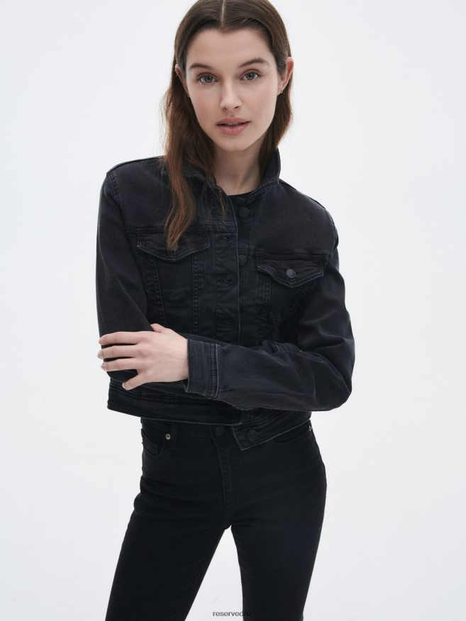 Reserved Women High Waist Flare Jeans P6H08T807 Apparel Black