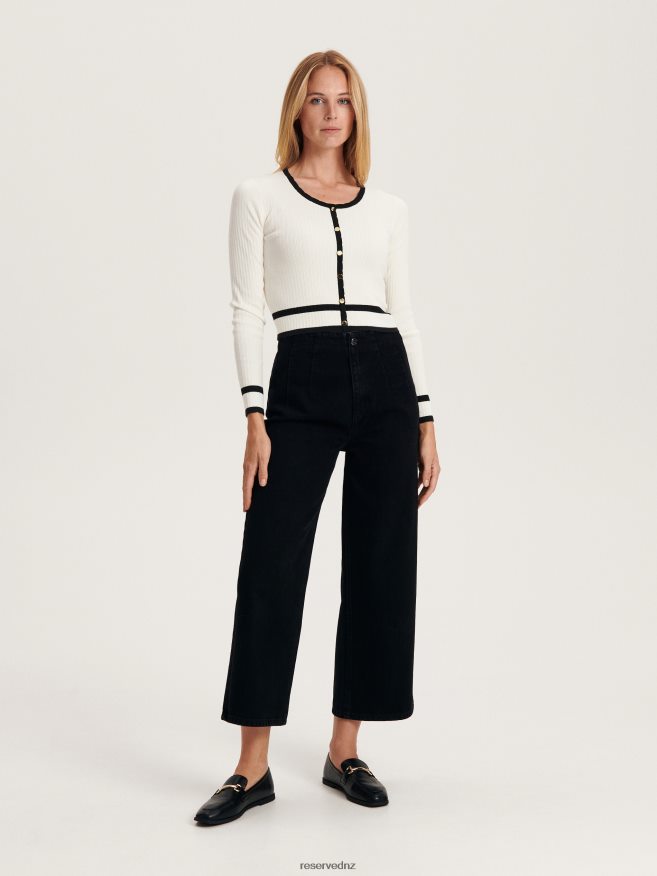 Reserved Women High Waist Jeans P6H08T763 Apparel Black