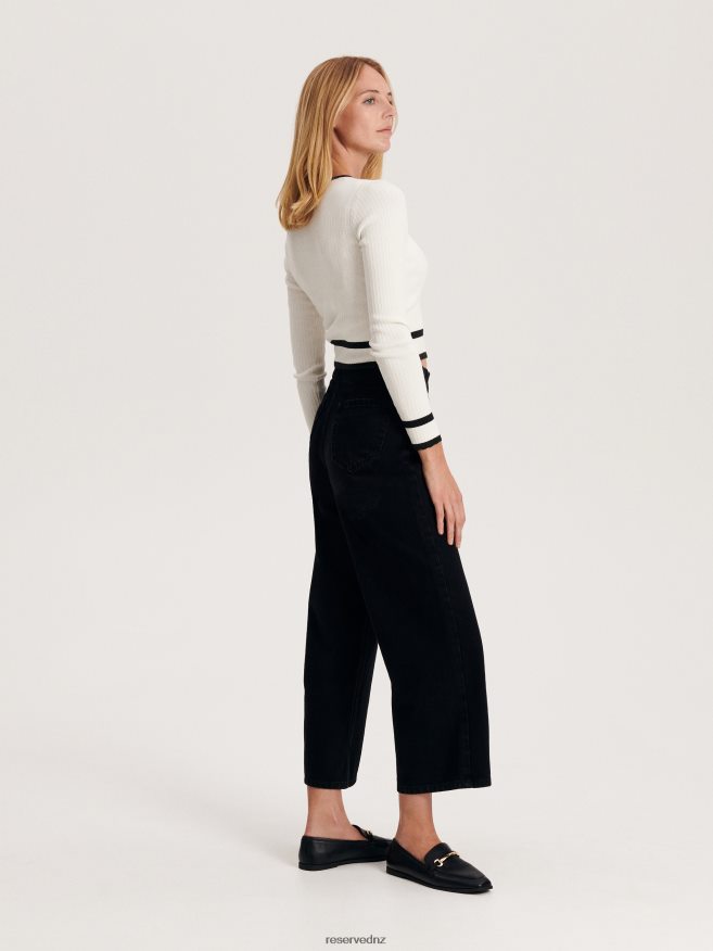 Reserved Women High Waist Jeans P6H08T763 Apparel Black