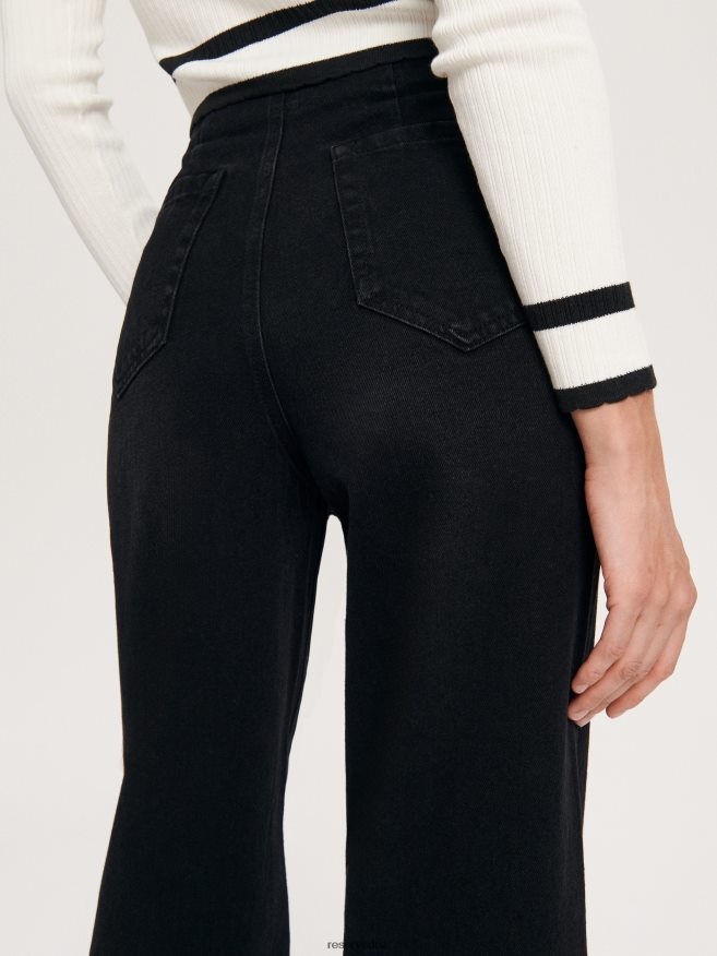 Reserved Women High Waist Jeans P6H08T763 Apparel Black