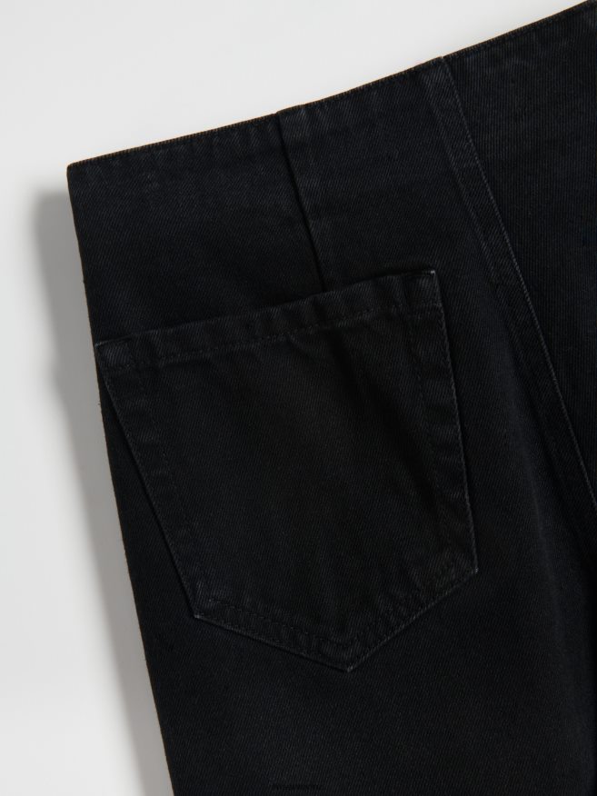 Reserved Women High Waist Jeans P6H08T763 Apparel Black