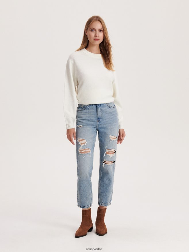 Reserved Women High Waist Mom Fit Jeans P6H08T755 Apparel Blue