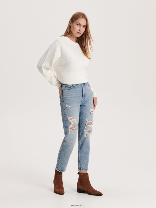 Reserved Women High Waist Mom Fit Jeans P6H08T755 Apparel Blue