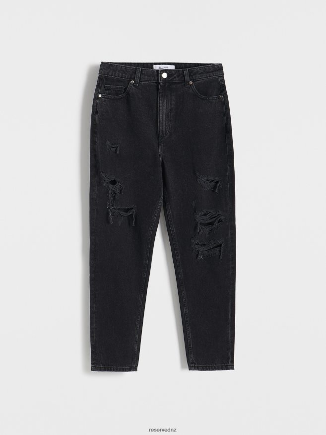 Reserved Women High Waist Mom Fit Jeans P6H08T757 Apparel Black