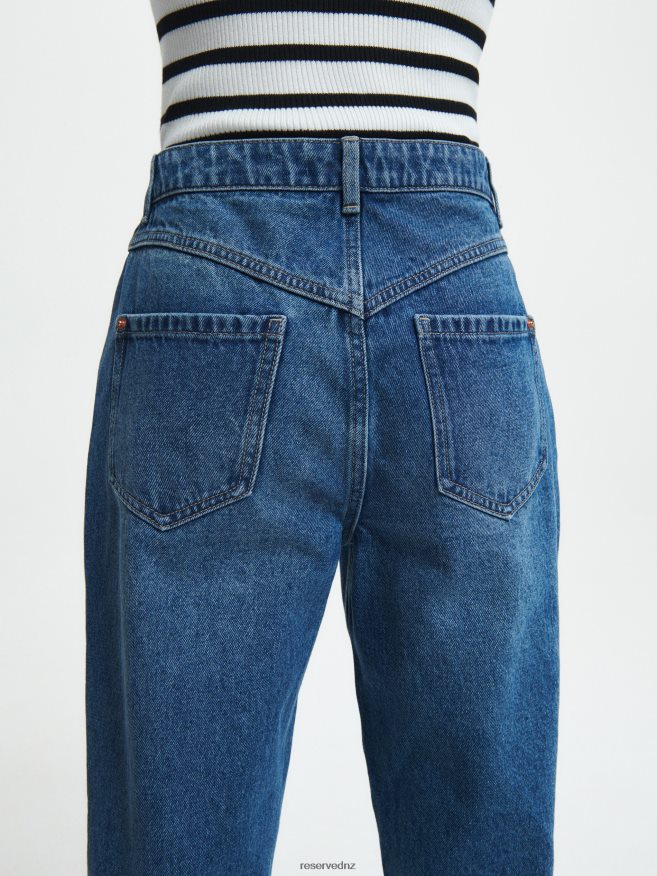 Reserved Women High Waist Mom Fit Jeans P6H08T789 Apparel Blue