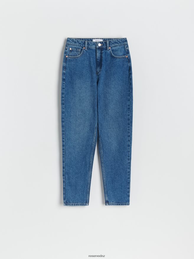 Reserved Women High Waist Mom Fit Jeans P6H08T789 Apparel Blue
