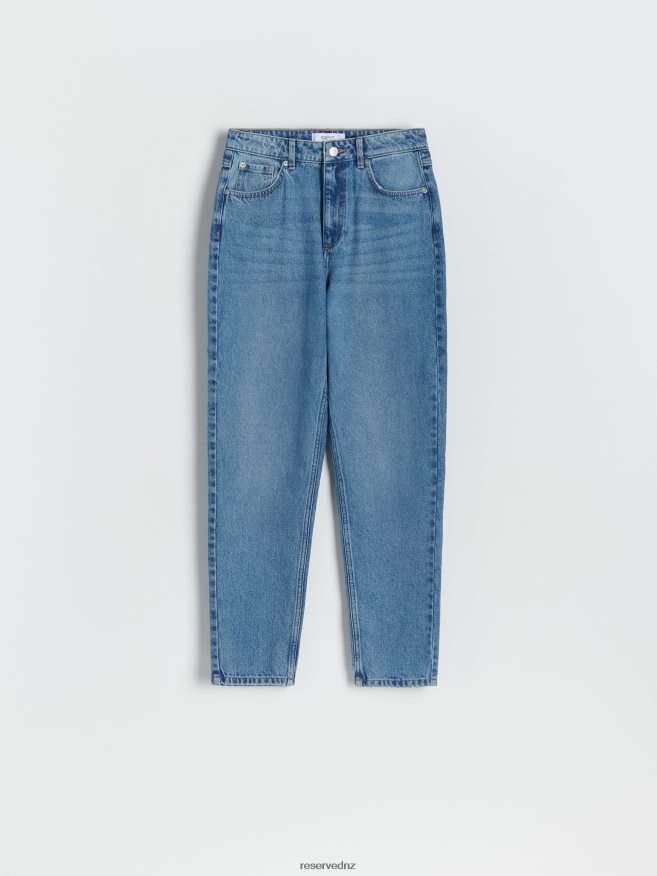 Reserved Women High Waist Mom Fit Jeans P6H08T790 Apparel Blue