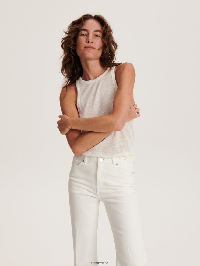 Reserved Women Jeans Trousers P6H08T736 Apparel Cream