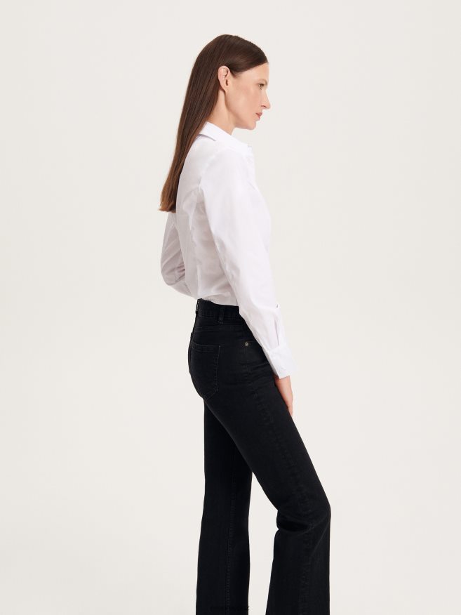 Reserved Women Jeans Trousers P6H08T810 Apparel Black