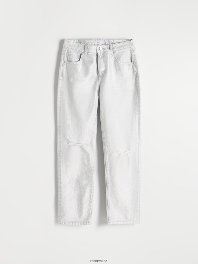 Reserved Women Mid Rise Jeans P6H08T784 Apparel White