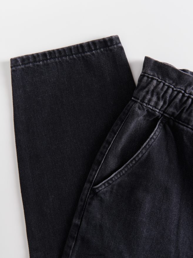 Reserved Women Paperbag Jeans P6H08T112 Apparel Black