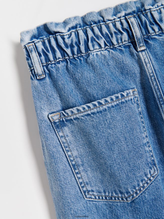 Reserved Women Paperbag Jeans P6H08T744 Apparel Blue