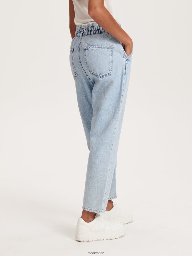 Reserved Women Paperbag Jeans P6H08T746 Apparel Blue