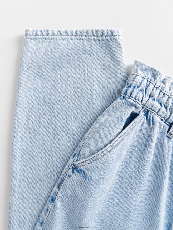 Reserved Women Paperbag Jeans P6H08T746 Apparel Blue
