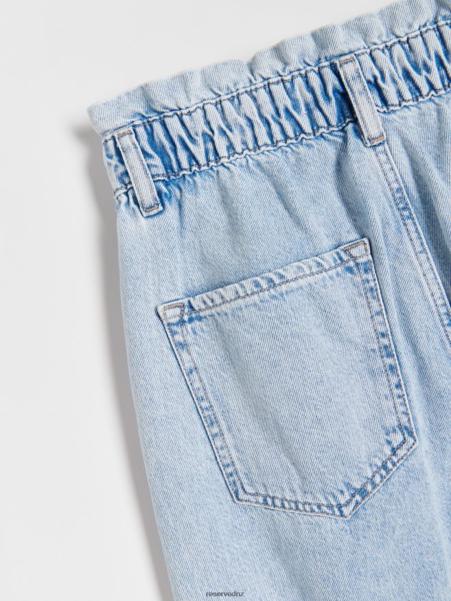 Reserved Women Paperbag Jeans P6H08T746 Apparel Blue