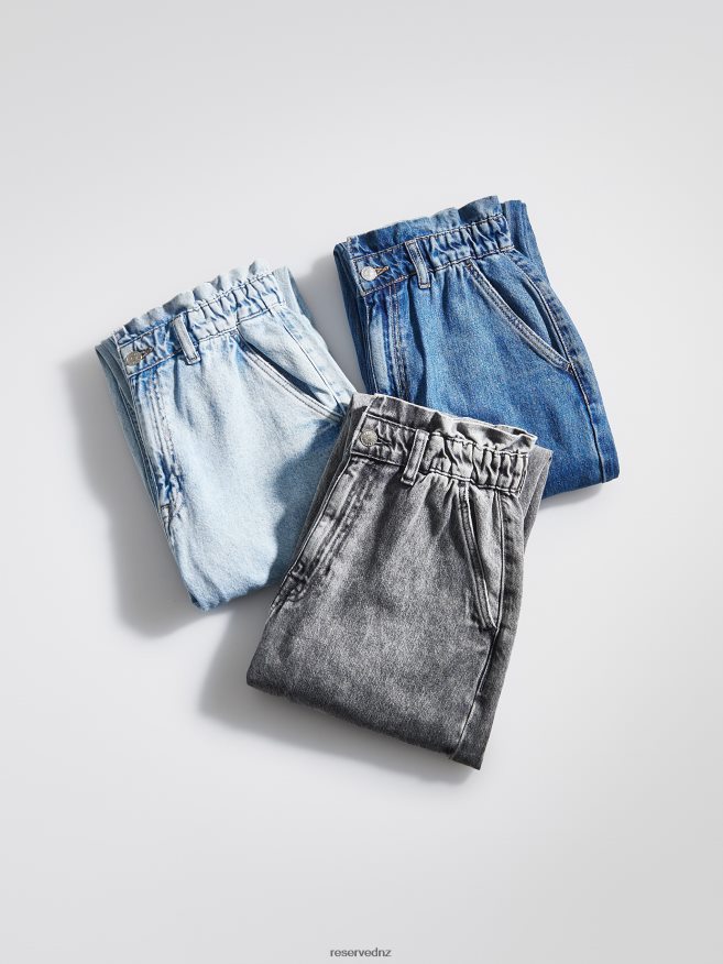 Reserved Women Paperbag Jeans P6H08T747 Apparel Blue