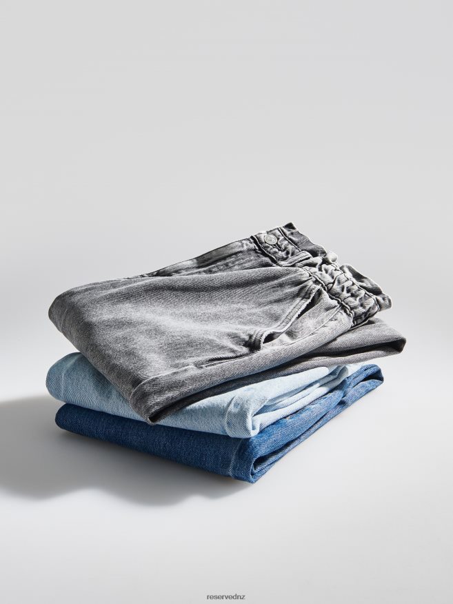 Reserved Women Paperbag Jeans P6H08T749 Apparel Light Grey