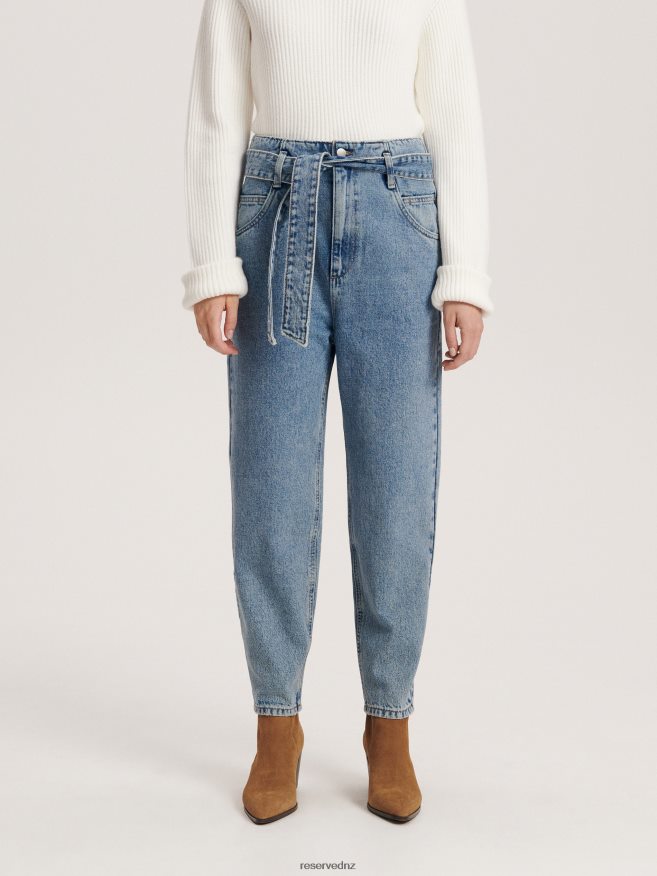Reserved Women Paperbag Jeans P6H08T753 Apparel Blue