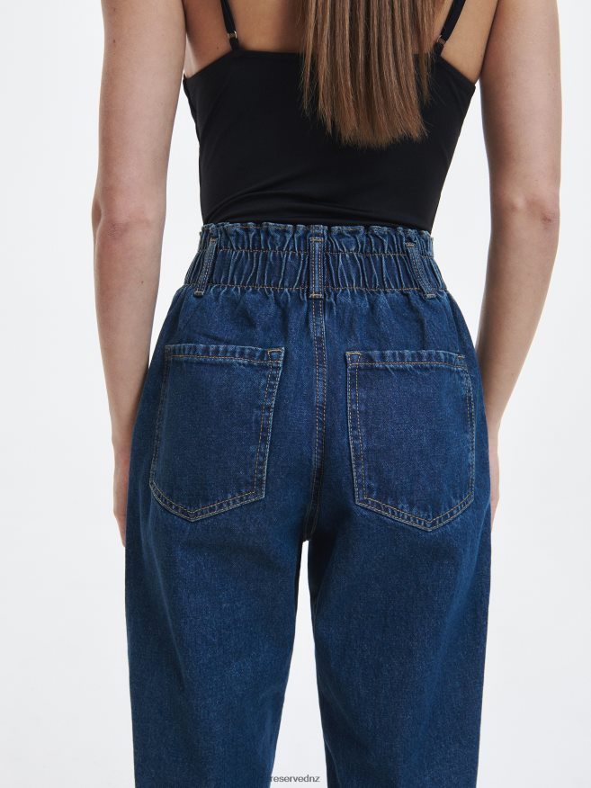 Reserved Women Paperbag Jeans P6H08T799 Apparel Navy