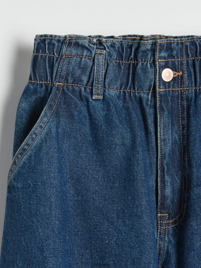 Reserved Women Paperbag Jeans P6H08T799 Apparel Navy