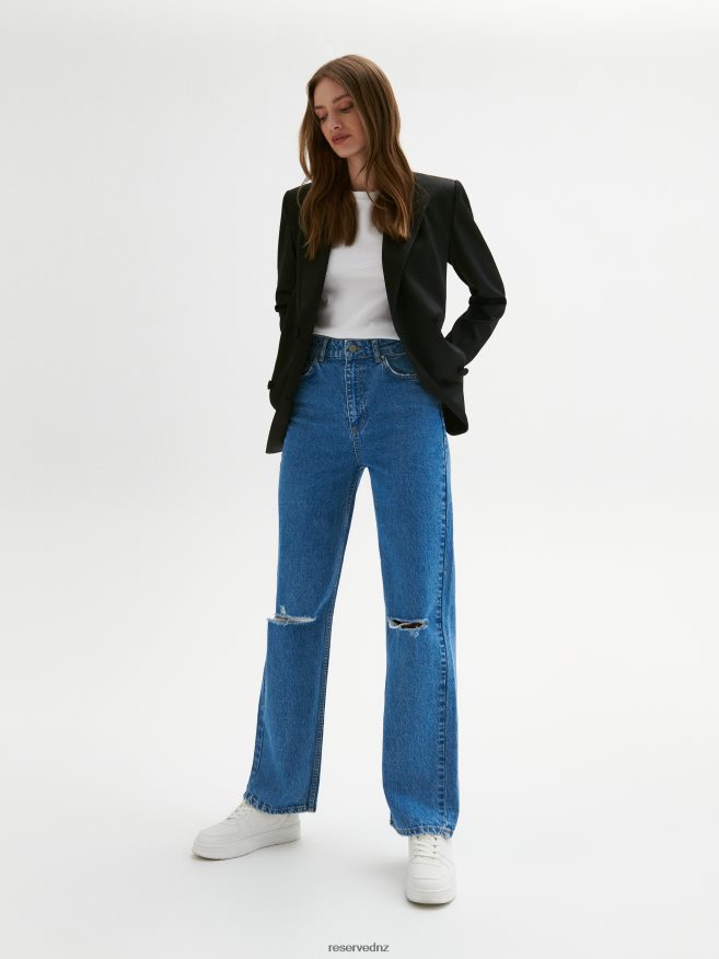 Reserved Women Recycled Cotton Blend Jeans P6H08T710 Apparel Blue