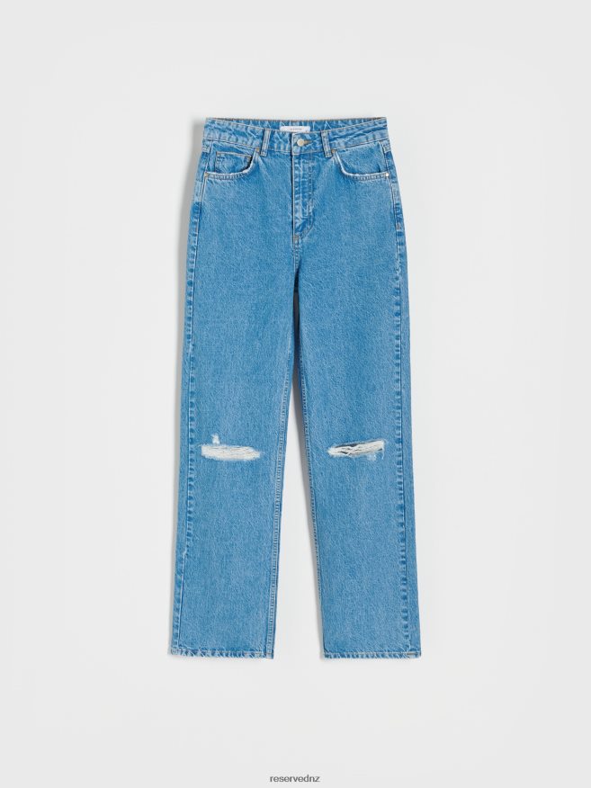 Reserved Women Recycled Cotton Blend Jeans P6H08T710 Apparel Blue