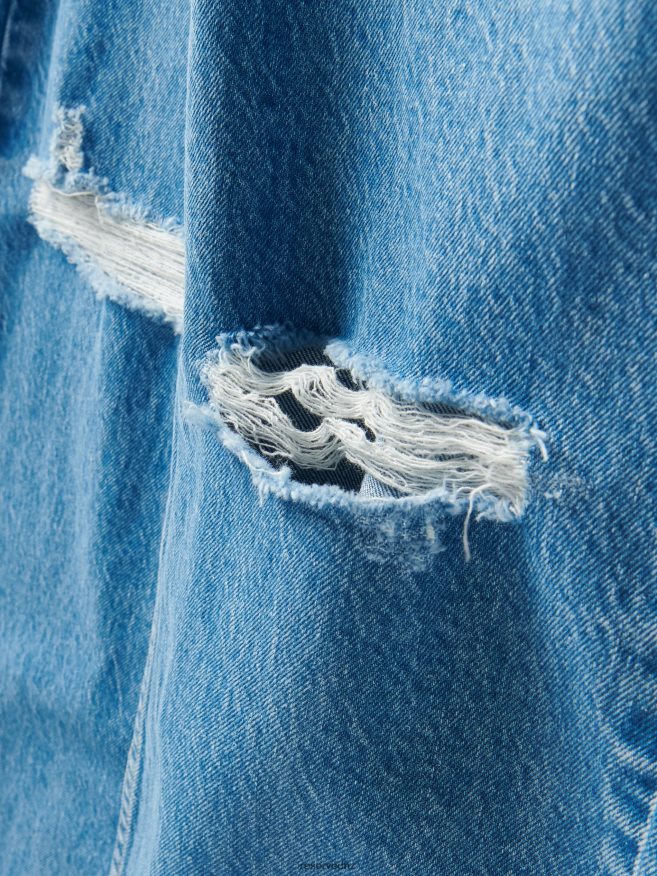 Reserved Women Recycled Cotton Blend Jeans P6H08T710 Apparel Blue