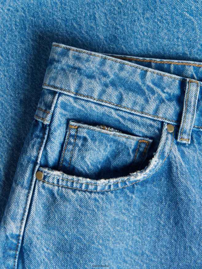 Reserved Women Recycled Cotton Blend Jeans P6H08T710 Apparel Blue