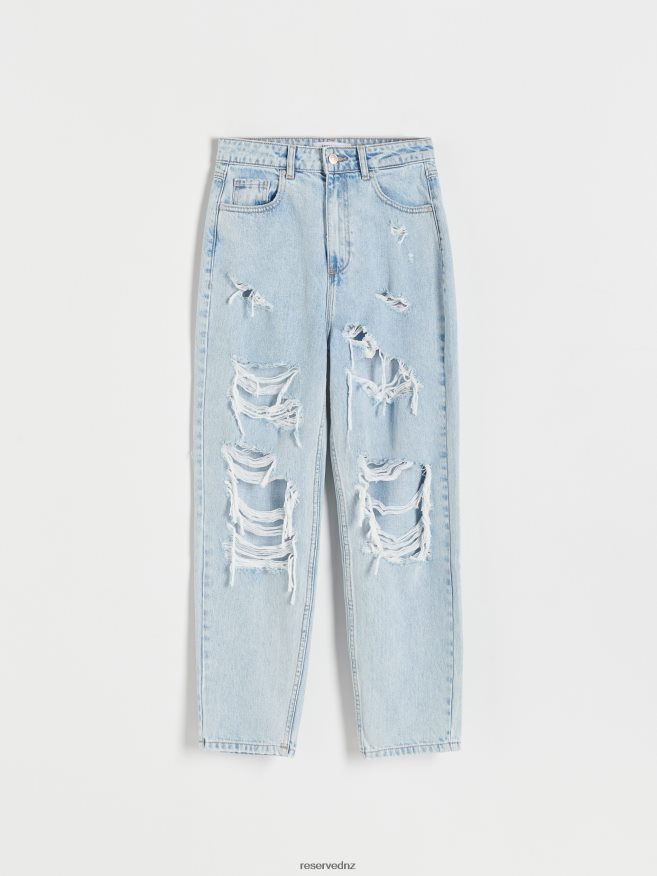 Reserved Women Ripped Jeans P6H08T776 Apparel Blue