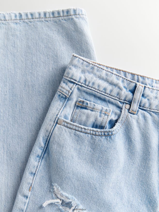 Reserved Women Ripped Jeans P6H08T776 Apparel Blue