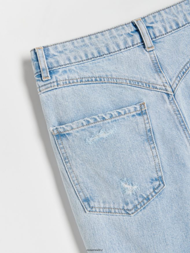 Reserved Women Ripped Jeans P6H08T776 Apparel Blue