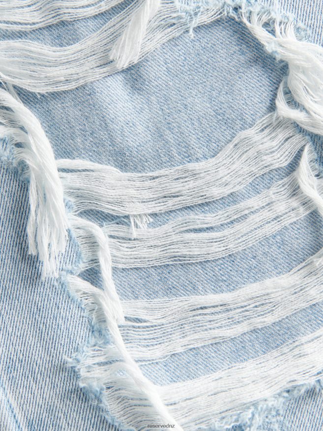 Reserved Women Ripped Jeans P6H08T776 Apparel Blue