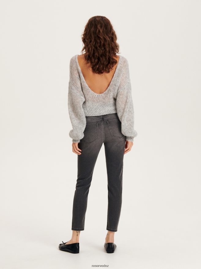 Reserved Women Slim Jeans P6H08T551 Apparel Grey