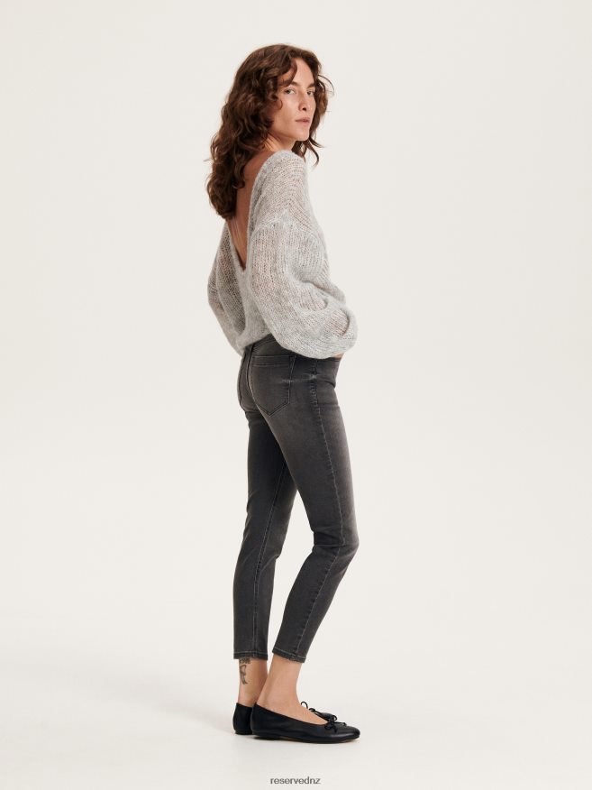 Reserved Women Slim Jeans P6H08T551 Apparel Grey